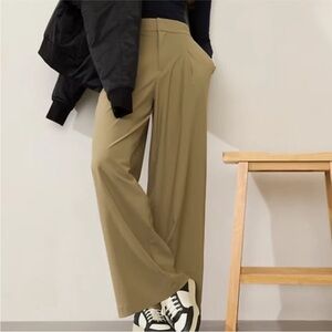 Athleta Pinnacle High Rise Trousers Olive Branch Size 14